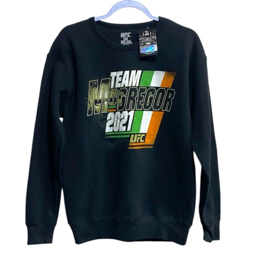 UFC‎ Team McGregor 2021 “The King Is Back” Black Crewneck Sweatshirt Size M NWT